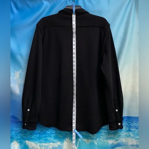 Frank & Eileen Eileen Button-Up Shirt TRIPLE FLEECE Size: M Black - Picture 14 of 16